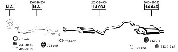 ASMET NI140265 Exhaust System